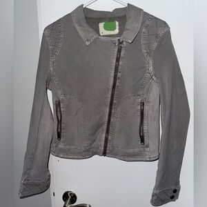 Anthropologie Y2K Gray Jean Jacket